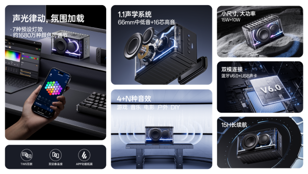 AY便携潮酷赛博音箱——精巧进化震撼来袭凯发K8旗舰店APP花再 NEW PL